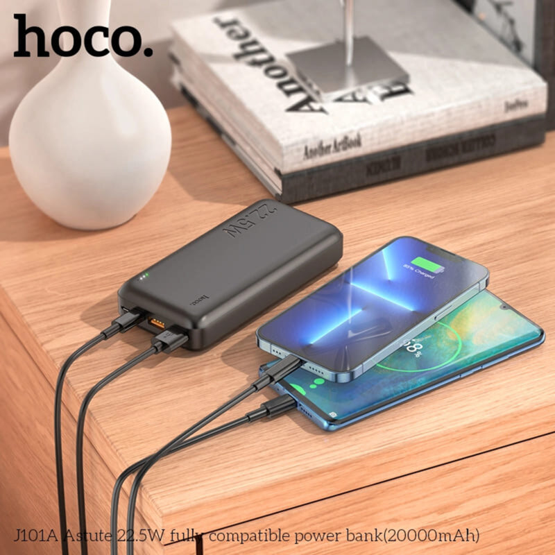 Baterie externa Fast Charge Hoco J101A, 2x USB, Type-C, 20000mAh