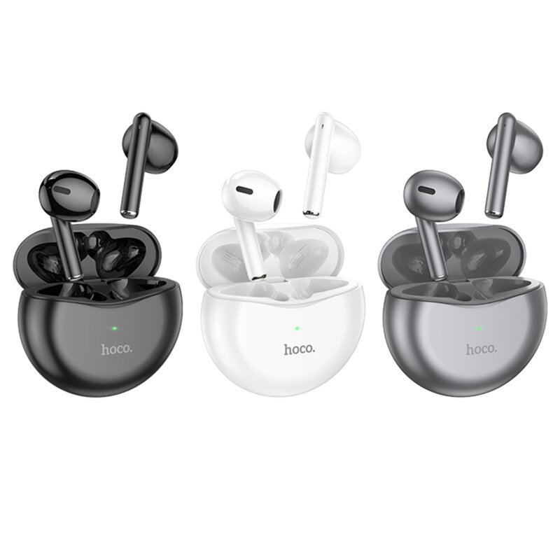 Casti TWS cu microfon, earbuds Bluetooth Hoco EW14, gri