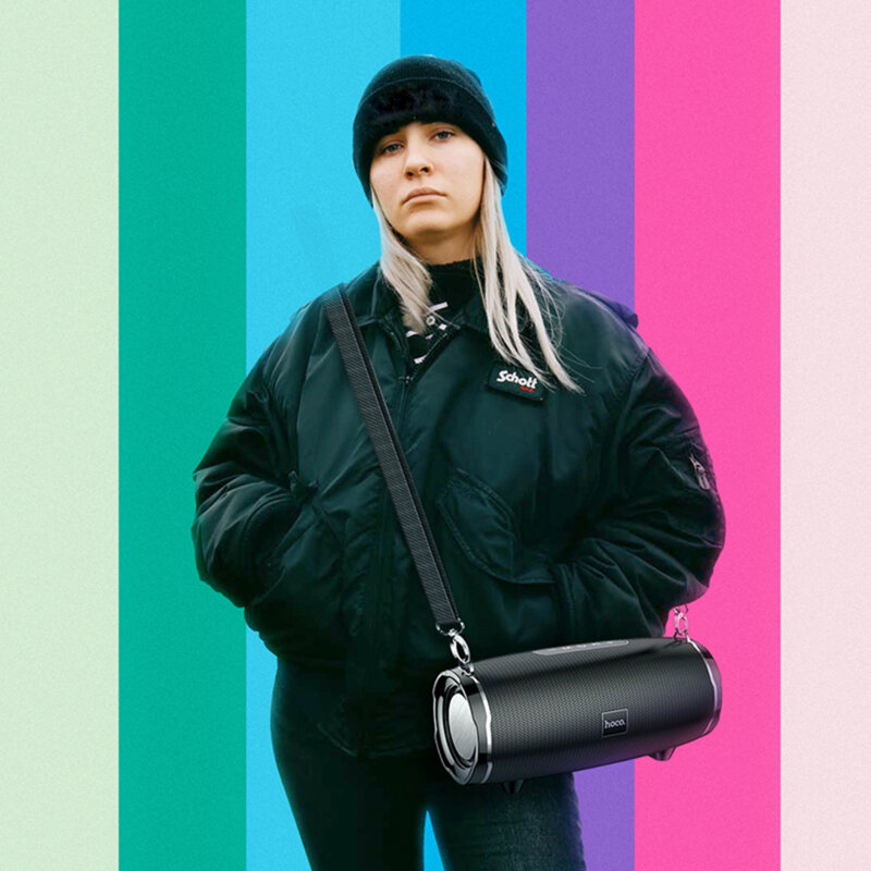 Boxa portabila Bluetooth Hoco HC5, 2 x 15W, 3600mAh, negru