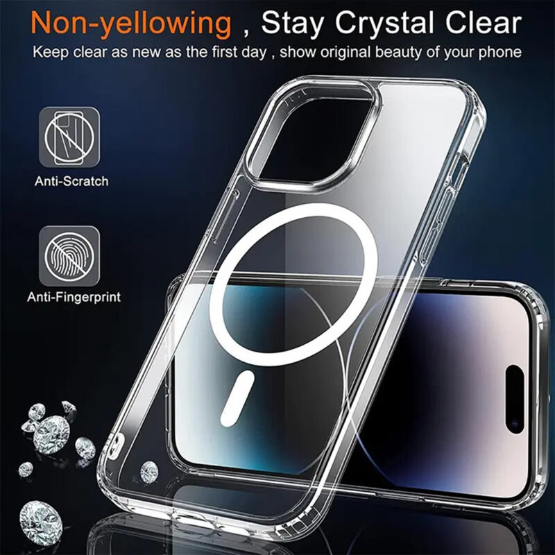 Husa iPhone 14 Pro Max Techsuit MagSafe Pro, transparenta