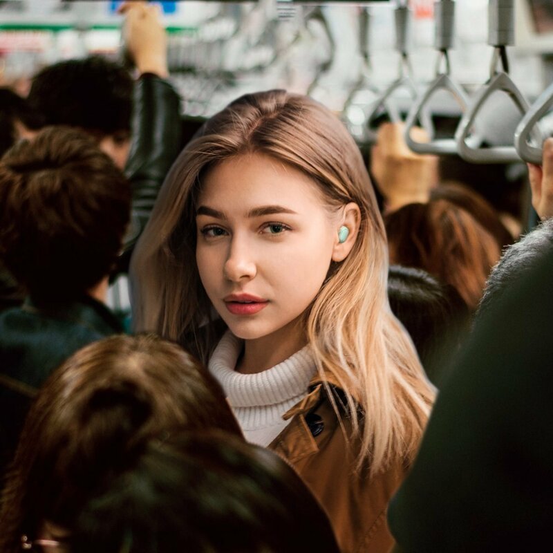 Casti Bluetooth 5.3 Baseus WM01, TWS earbuds, verde, NGTW240006