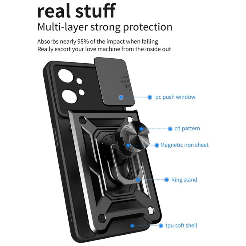 Husa Motorola Moto G32 protectie camera Techsuit CamShield Series, negru