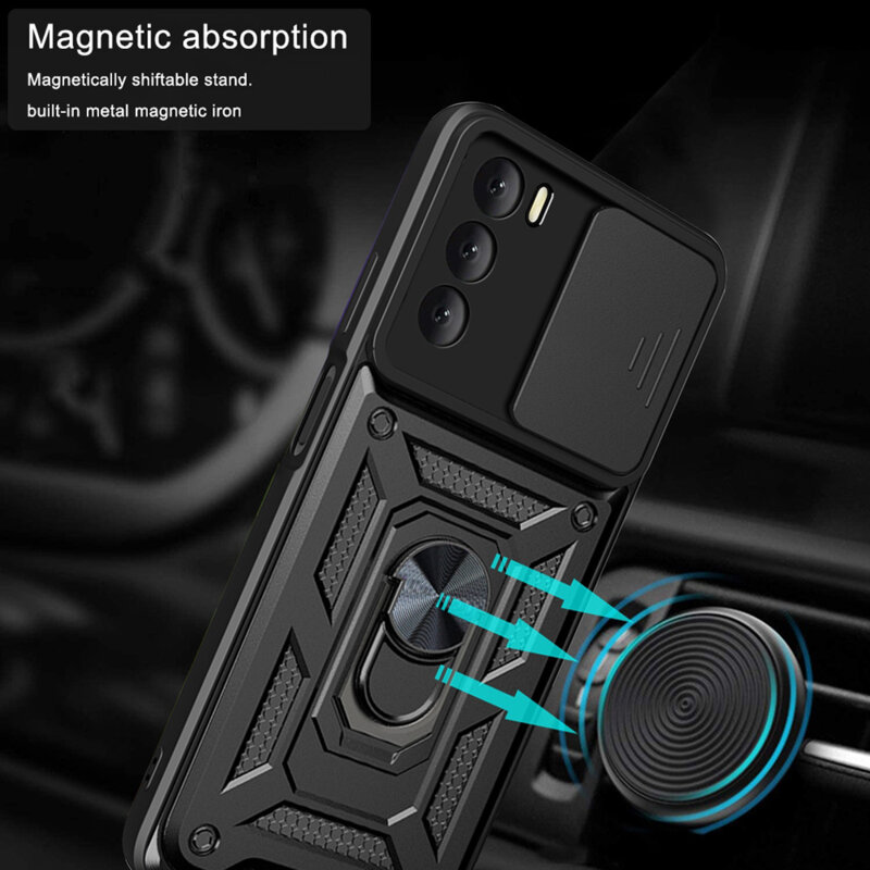 Husa Oppo A54s protectie camera Techsuit CamShield Series, negru