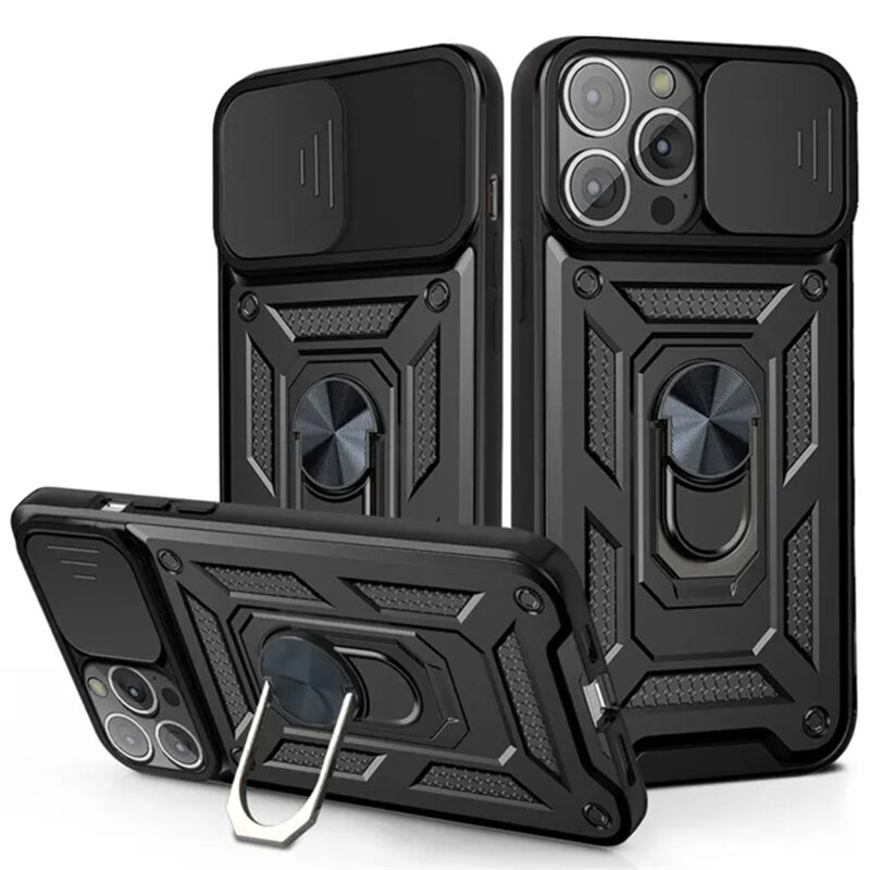 Husa iPhone 12 Pro protectie camera Techsuit CamShield Series, negru