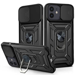 Husa iPhone 12 protectie camera Techsuit CamShield Series, negru