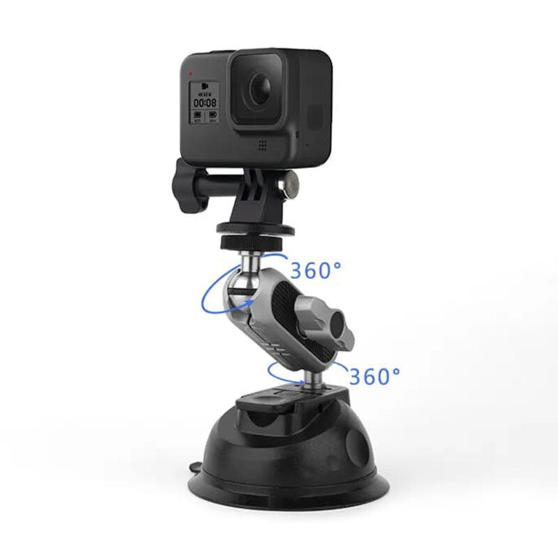Suport camera GoPro cu surub 1/4 inch Techsuit, gri, JX-007