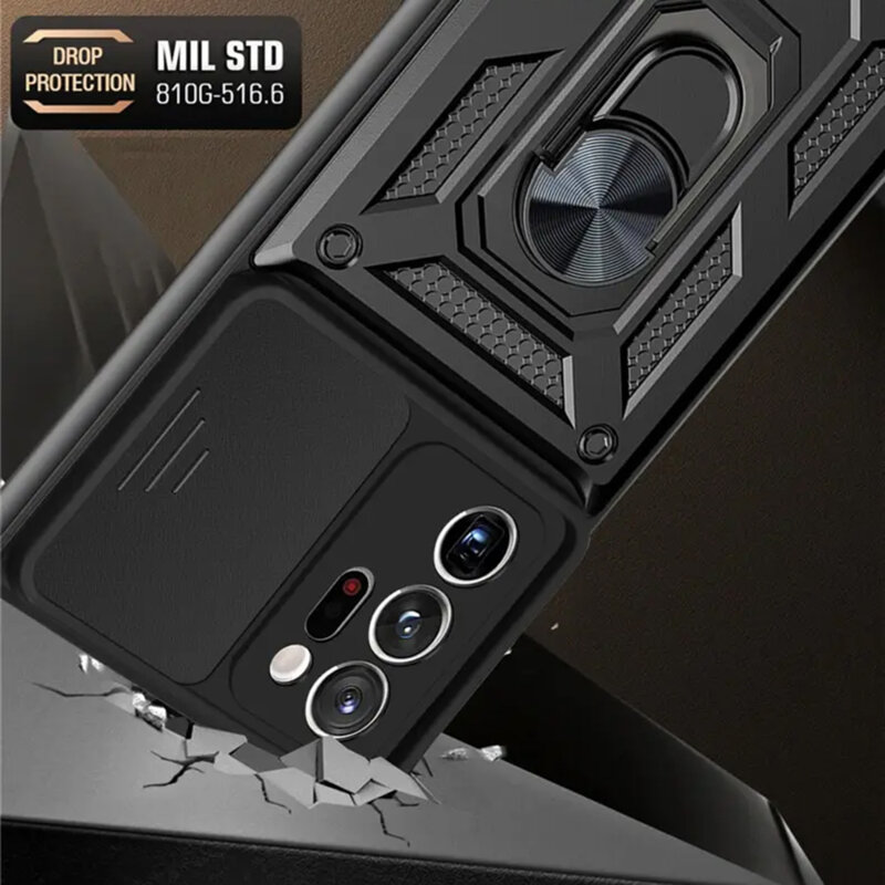 Husa Samsung Galaxy Note 20 Ultra protectie camera Techsuit CamShield Series, negru