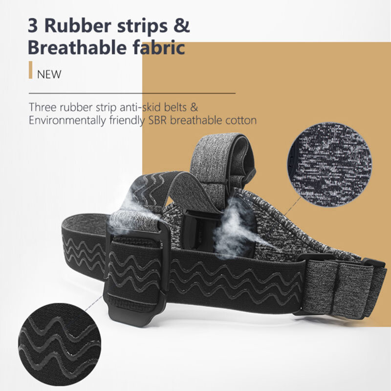 Suport de cap pentru camera GoPro Techsuit, gri, JX-003