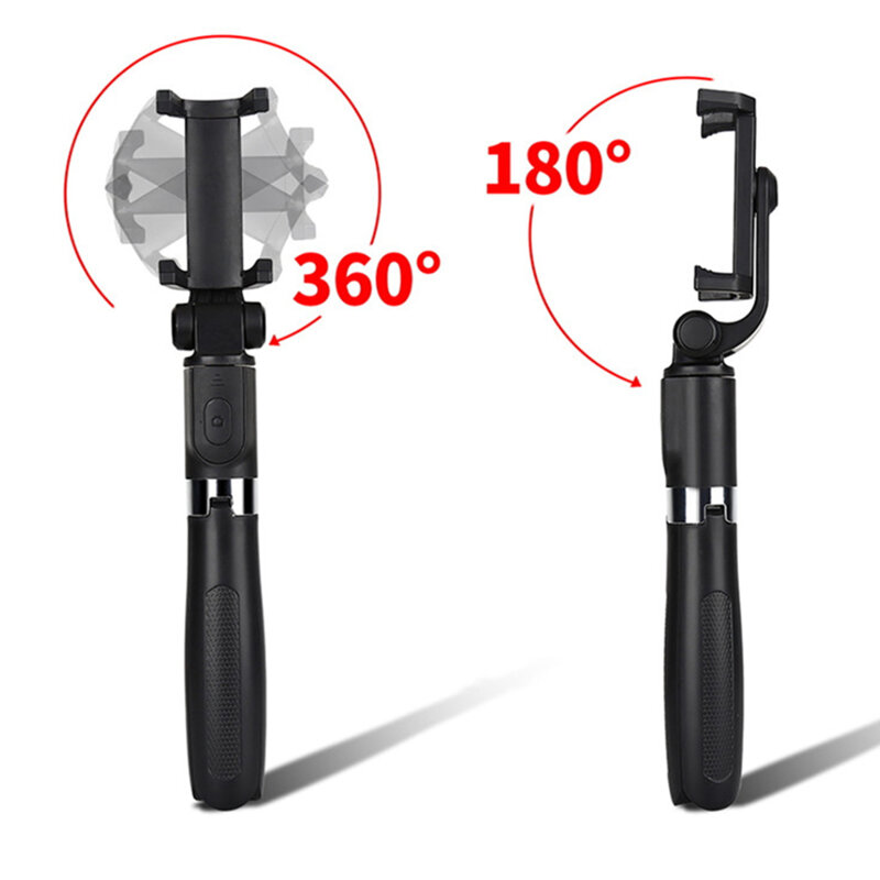 Selfie Stick Bluetooth cu trepied, telecomanda Techsuit L01s, 70cm