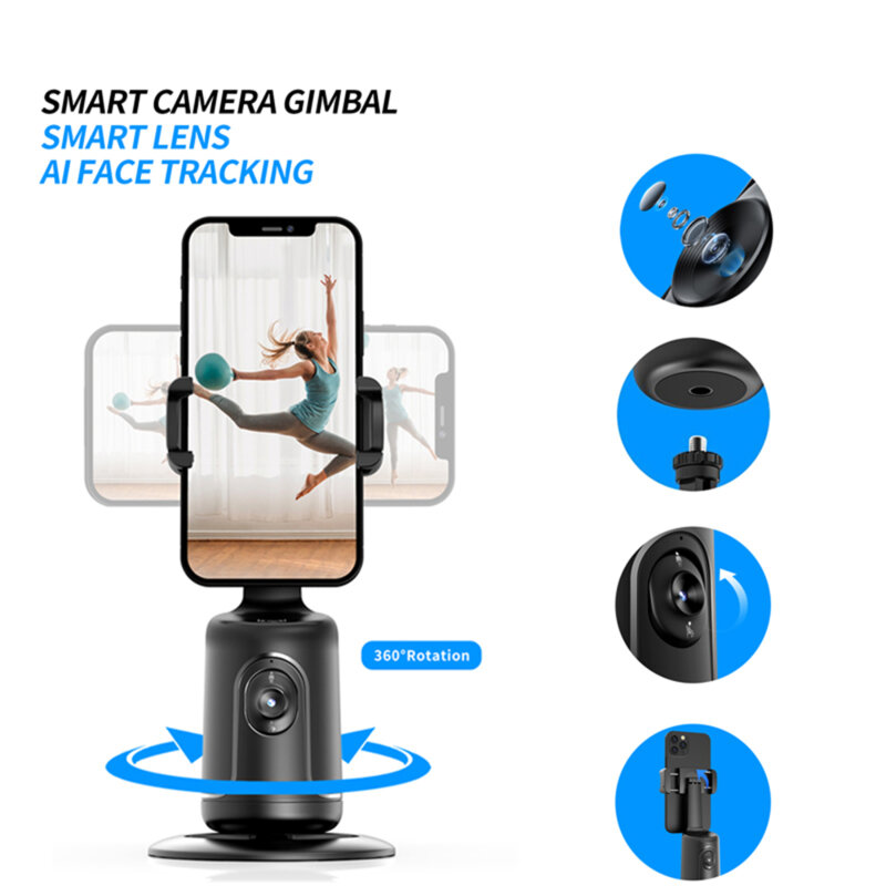 Stabilizator gimbal auto face tracking pentru telefon Techsuit P01