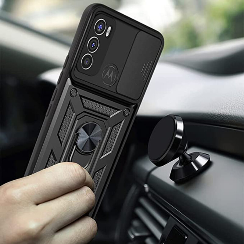 Husa Motorola Moto E30 protectie camera Techsuit CamShield Series, negru