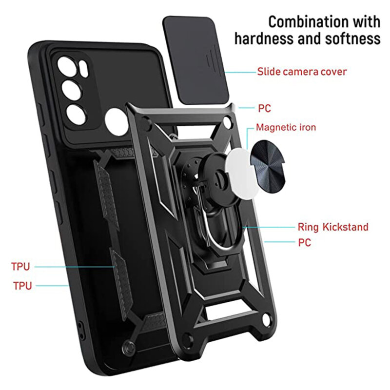 Husa Motorola Moto E40 protectie camera Techsuit CamShield Series, negru