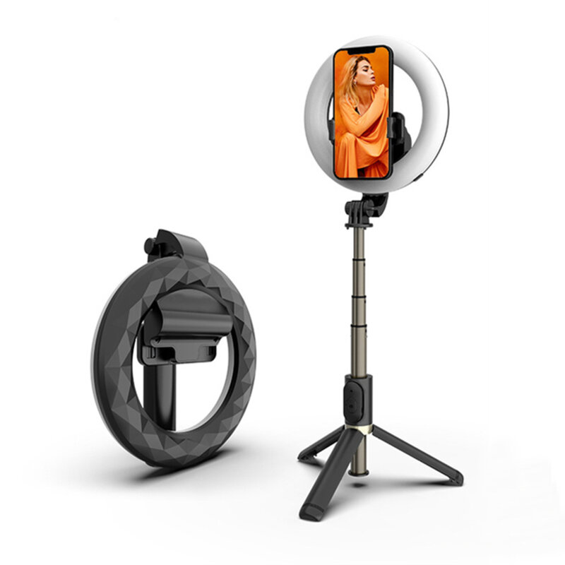 Selfie ring light cu trepied Bluetooth Techsuit Q07, 80cm