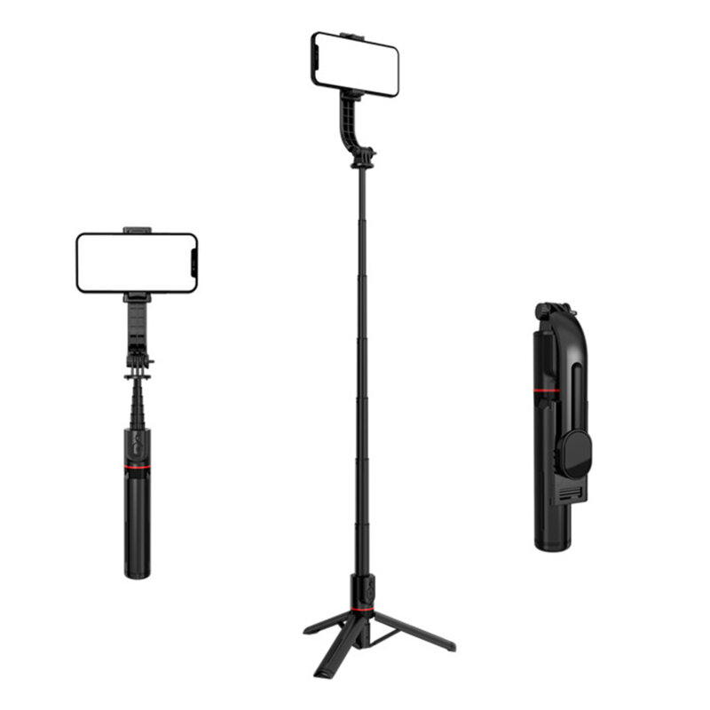 Selfie Stick trepied cu telecomanda wireless Techsuit L12, 106cm
