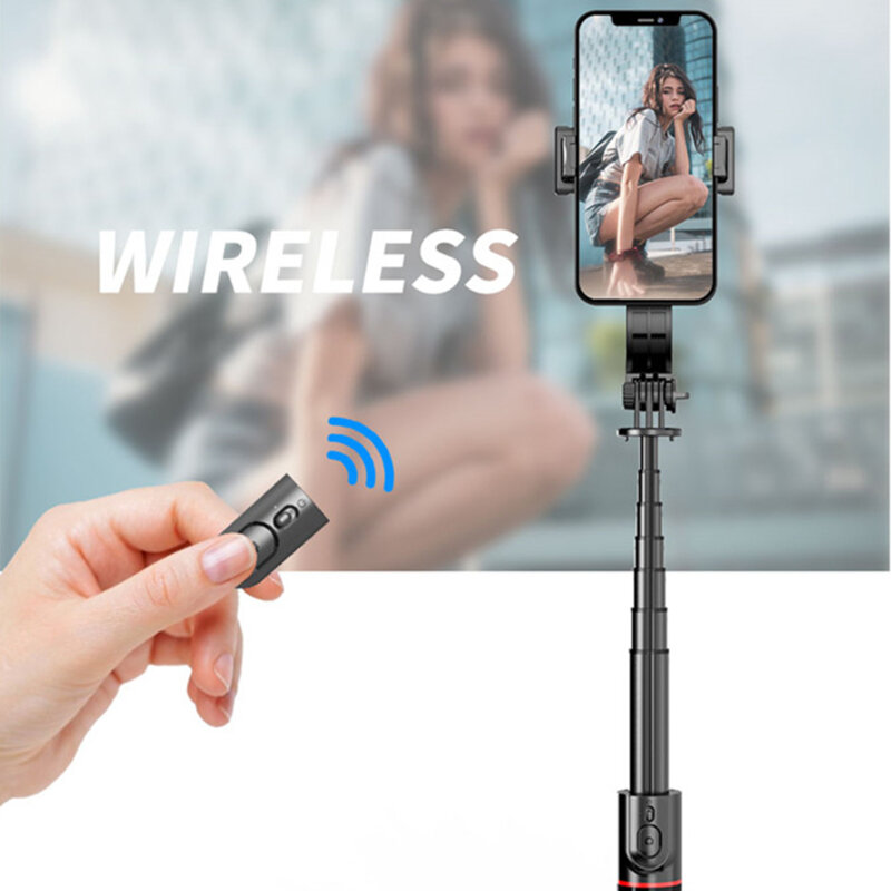 Selfie Stick trepied cu telecomanda wireless Techsuit L12, 106cm