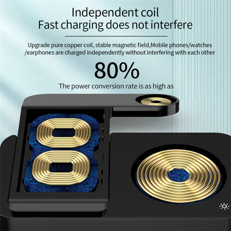 Statie incarcare 3in1 telefon, Apple Watch, Airpods Techsuit B-18