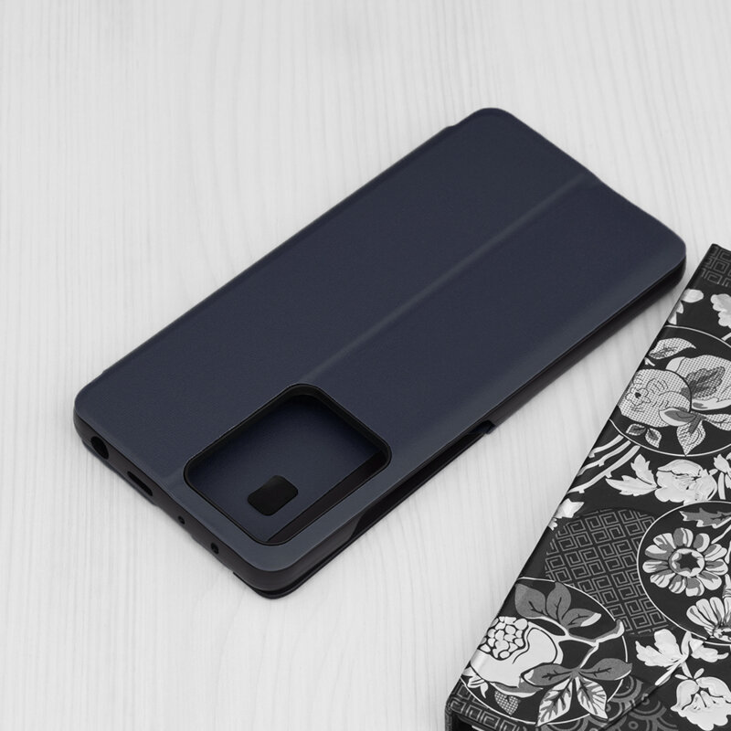 Husa Xiaomi Redmi Note 12 Pro 5G Eco Leather View flip tip carte, albastru
