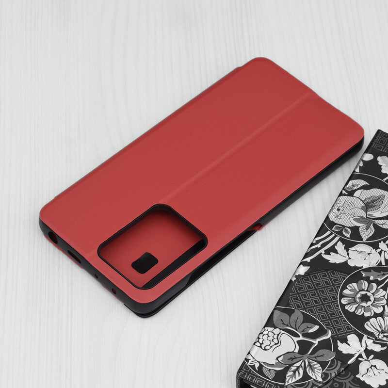Husa Xiaomi Poco X5 Pro Eco Leather View flip tip carte, rosu