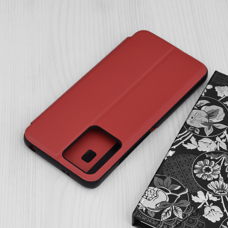 Husa Xiaomi Poco X5 Eco Leather View flip tip carte, rosu