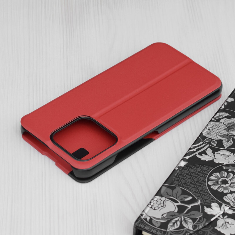 Husa Xiaomi 13 Eco Leather View flip tip carte, rosu