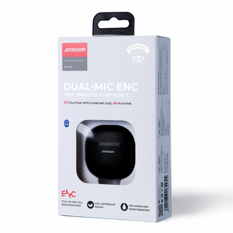 Casti true wireless ENC Bluetooth JoyRoom, negru, JR-TL11
