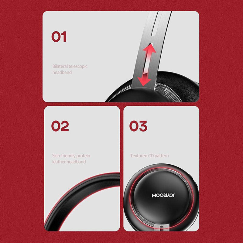 Casti bass profund cu Bluetooth si cablu Jack JoyRoom, JR-HL1