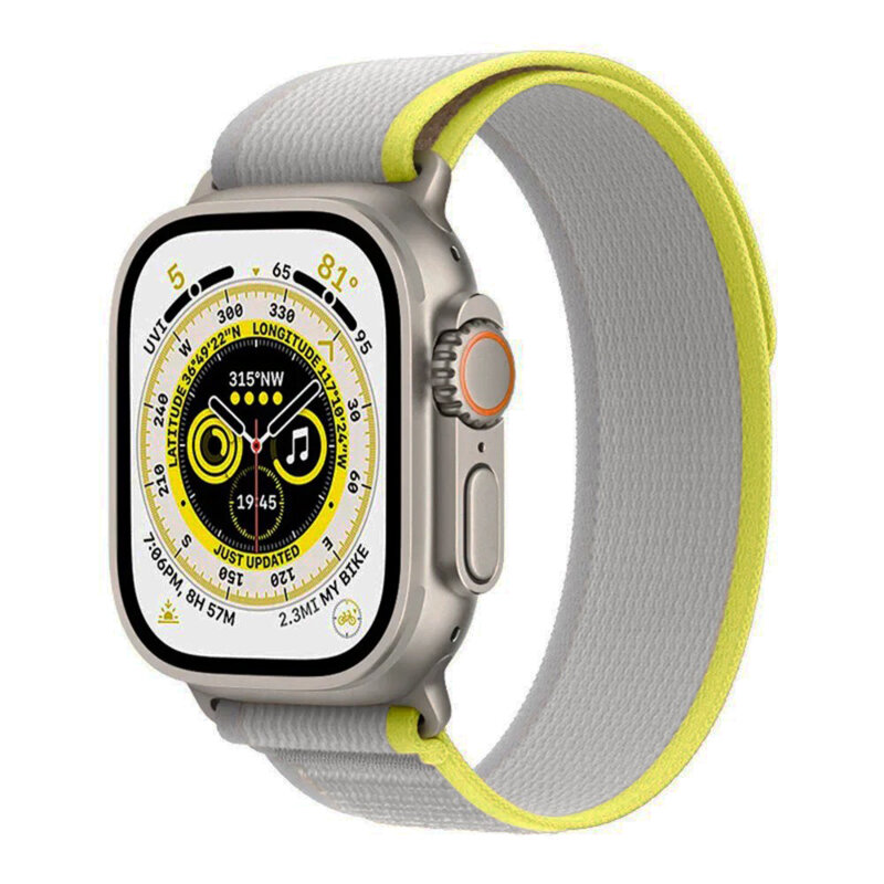 Curea Apple Watch 5 44mm Techsuit, Yellow / Gray, W039