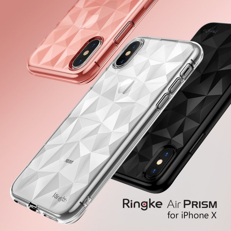 Husa iPhone X, iPhone 10 Ringke Air Prism - Rose Gold
