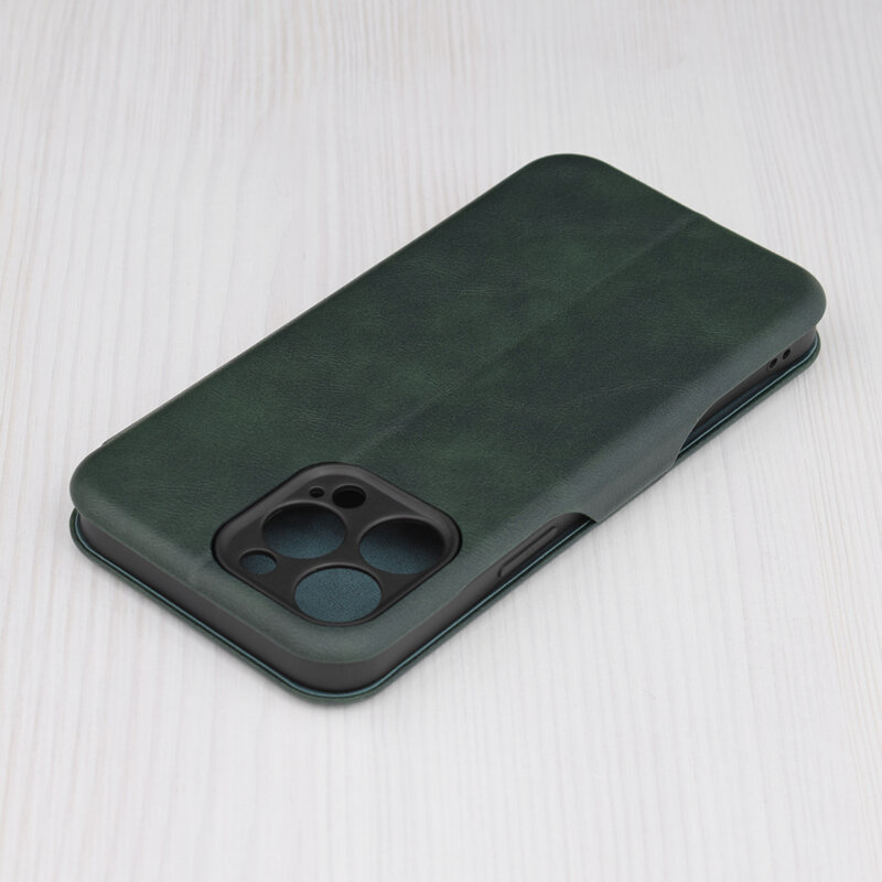 Husa 360° iPhone 14 Pro Max Techsuit Safe Wallet Plus, verde