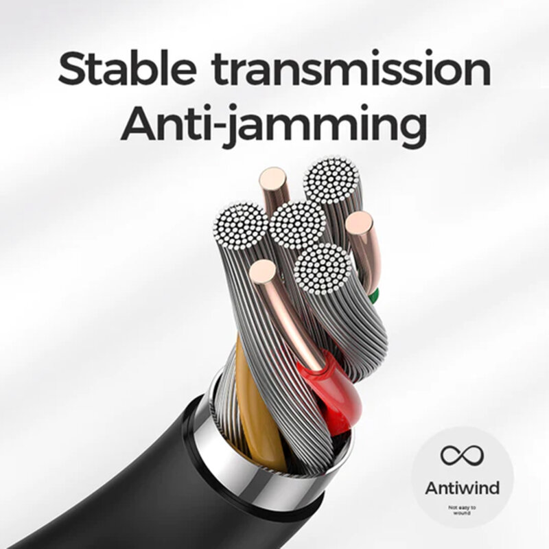 Microfon lavaliera JoyRoom, cu cablu Jack 2m, JR-LM1, negru