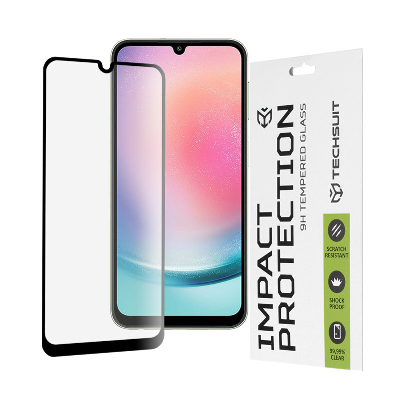 Folie sticla Samsung Galaxy A24 Techsuit 111D Full Glue Full Cover, negru