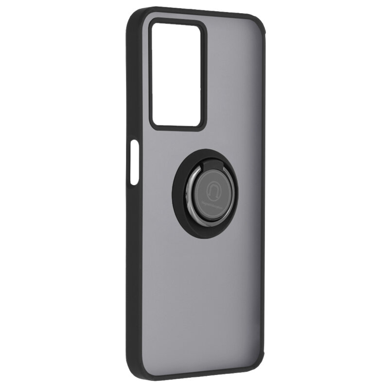 Husa OnePlus Nord N20 SE Techsuit Glinth cu inel suport stand magnetic, negru
