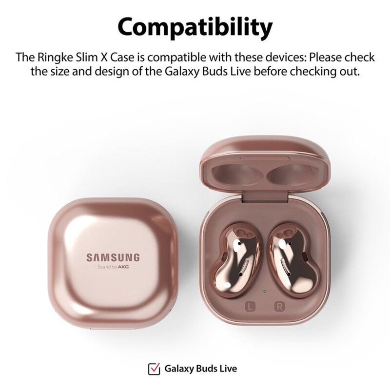 Husa Samsung Galaxy Buds 2 Ringke Slim X, transparenta