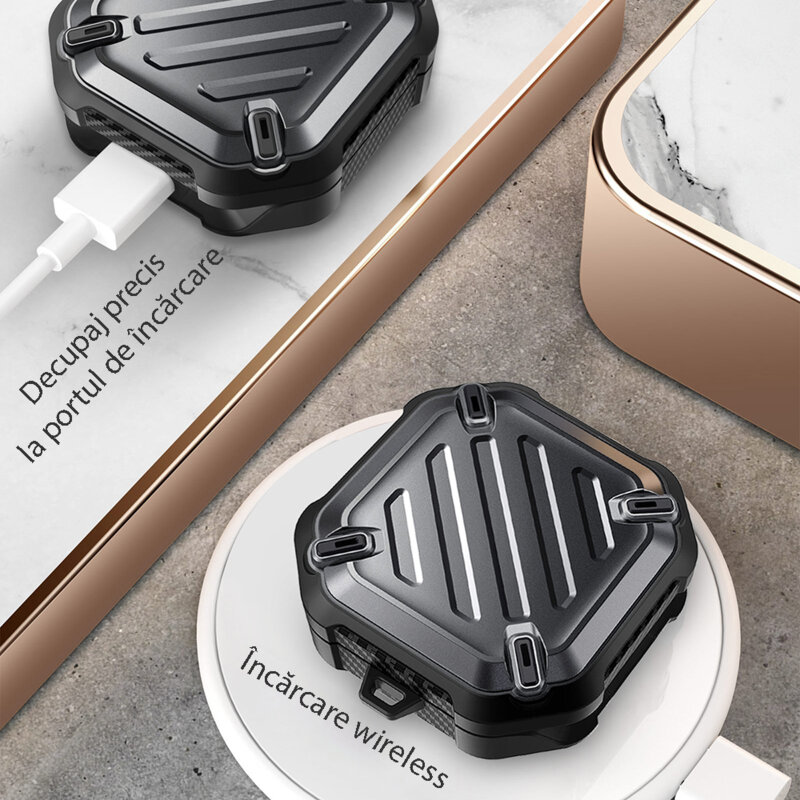 Husa Galaxy Buds 2 Supcase Unicorn Beetle Pro, negru