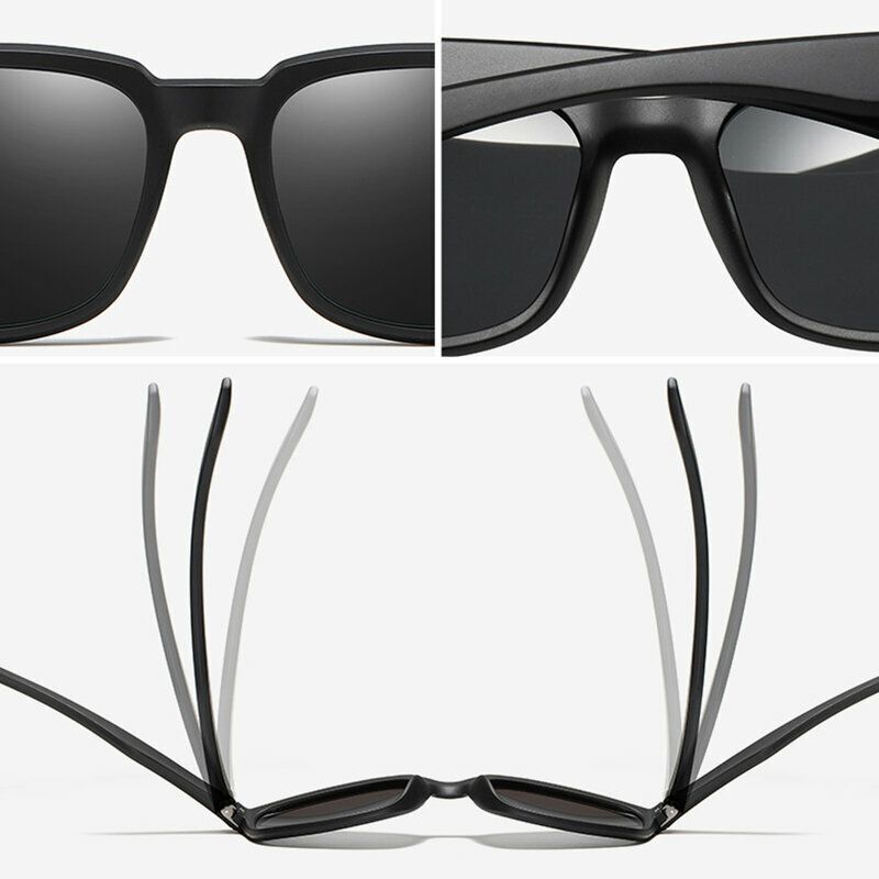 Ochelari soare barbati polarizati Techsuit, negru mat/gri, MM101