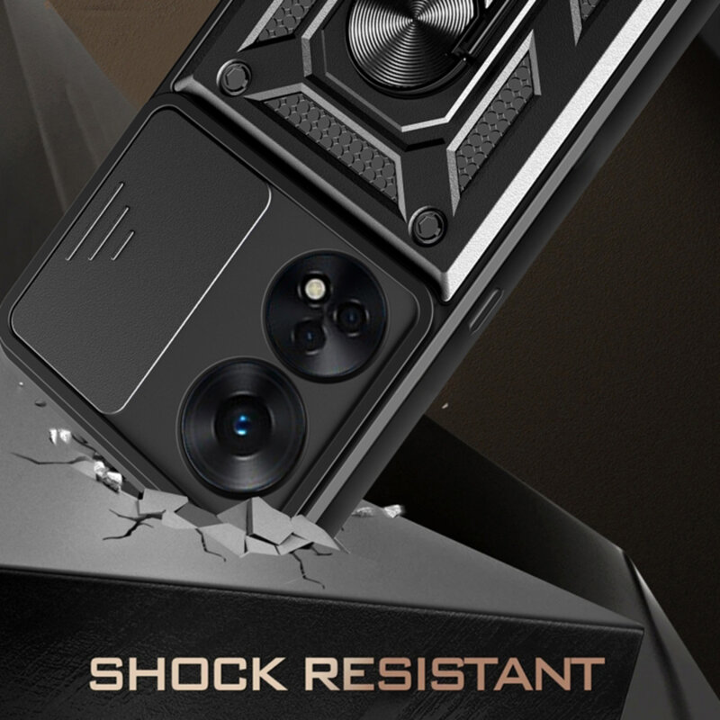 Husa Oppo Reno8 T protectie camera Techsuit CamShield Series, negru