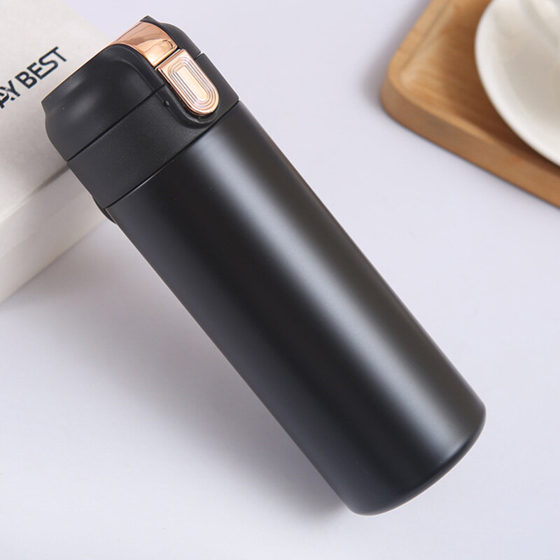 Termos cu indicator de temperatura Techsuit THM1 400ml, negru