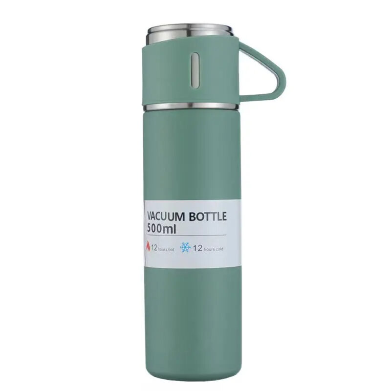 [Set cadou] Termos 500ml cafea + 3 cani Techsuit THM4, verde