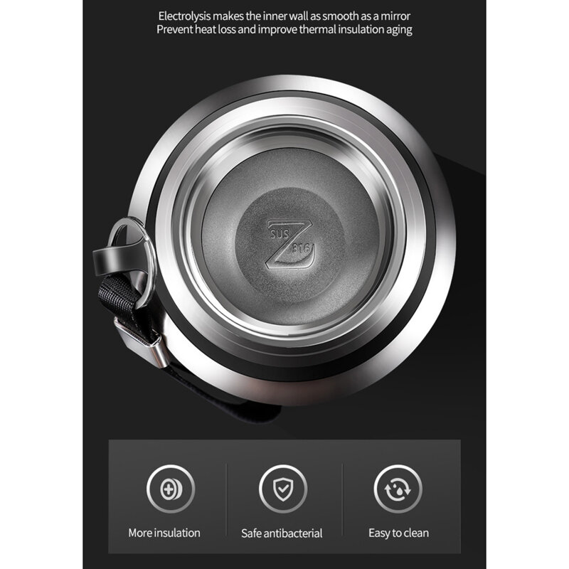 Termos cu infuzor pentru ceai 600ml Techsuit, argintiu, THM6