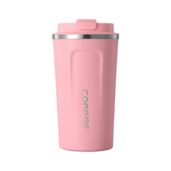 Cana termos pentru cafea portabila Techsuit THM2, 380ml, roz