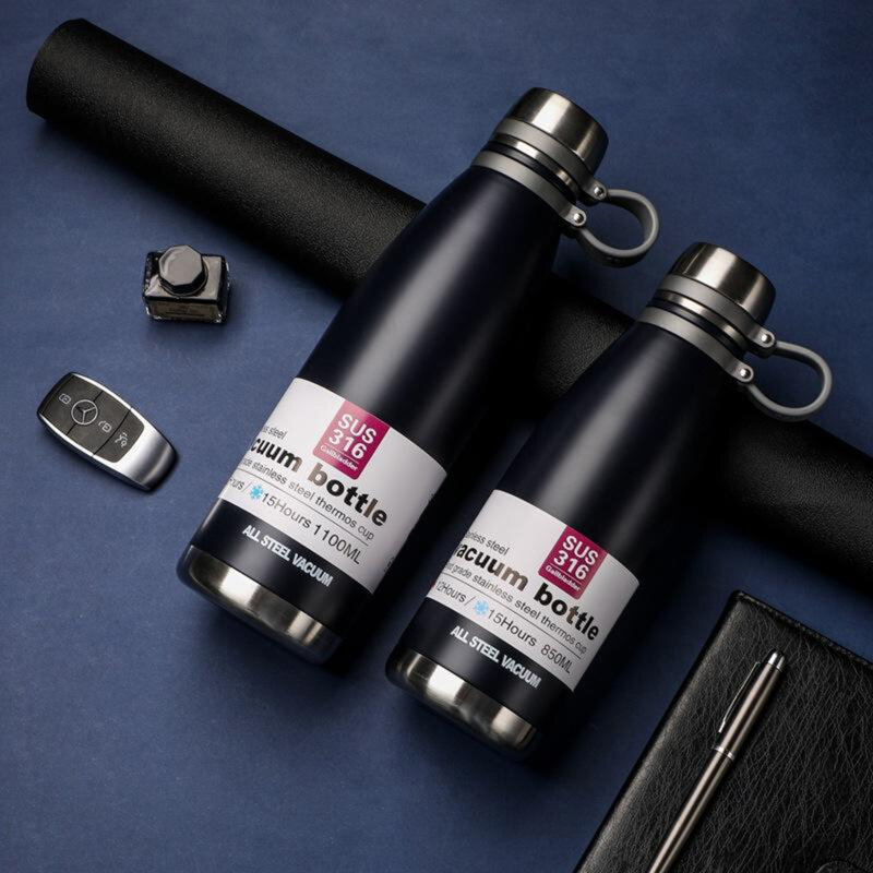 Sticla termos ceai cu infuzor Techsuit, 1100ml, galben, THM3