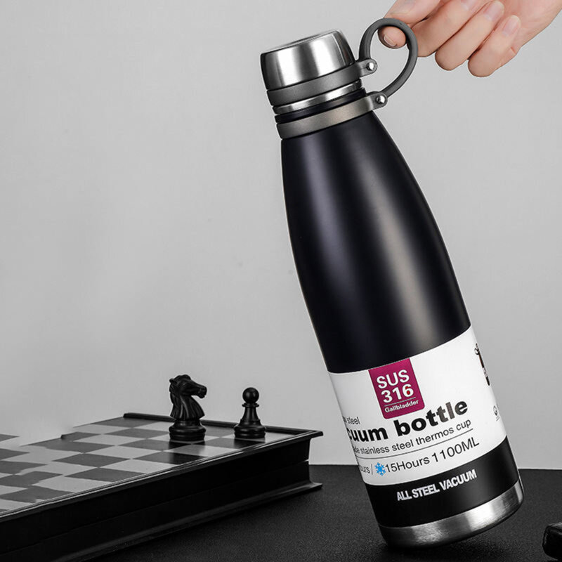 Sticla termos ceai cu infuzor Techsuit, 1100ml, galben, THM3