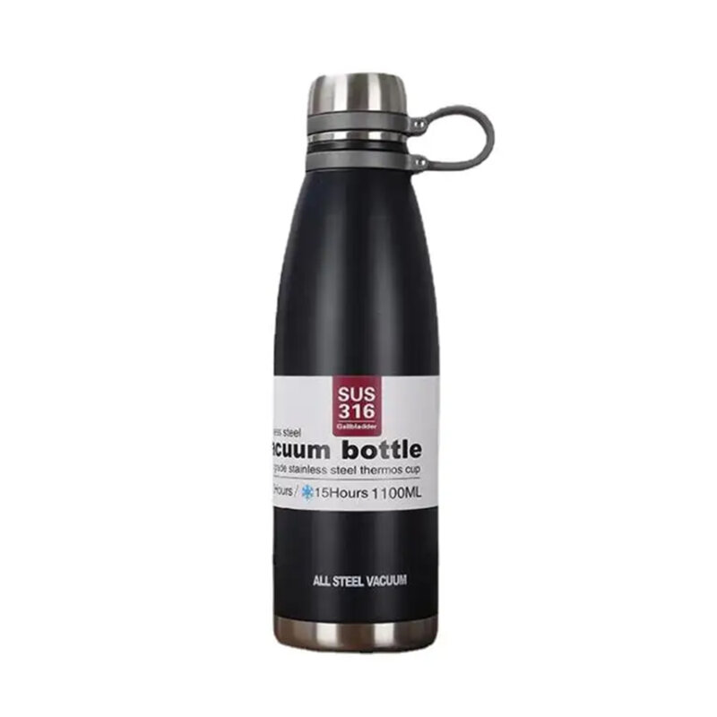 Sticla termos ceai cu infuzor Techsuit, 1100ml, negru, THM3