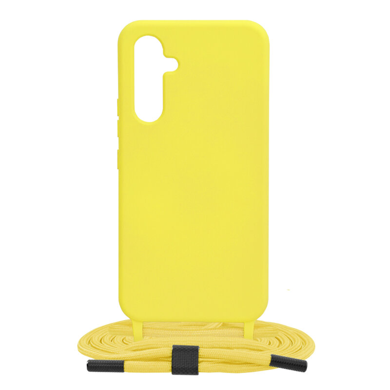 Husa cu snur Samsung Galaxy A54 Techsuit Crossbody Lanyard, galben