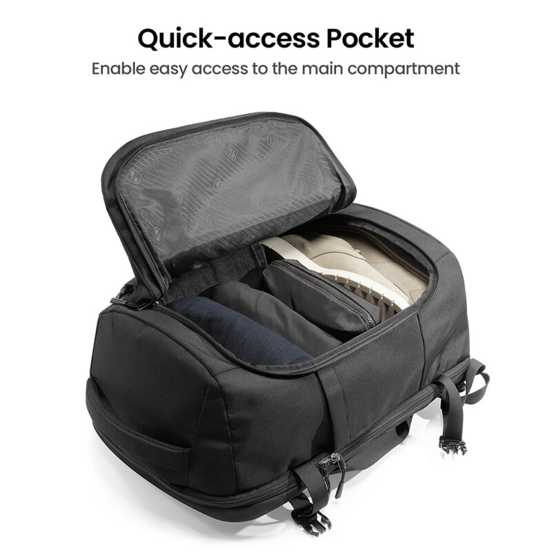 Rucsac calatorie pentru laptop 17 inch, 40l, negru, T66M1D1