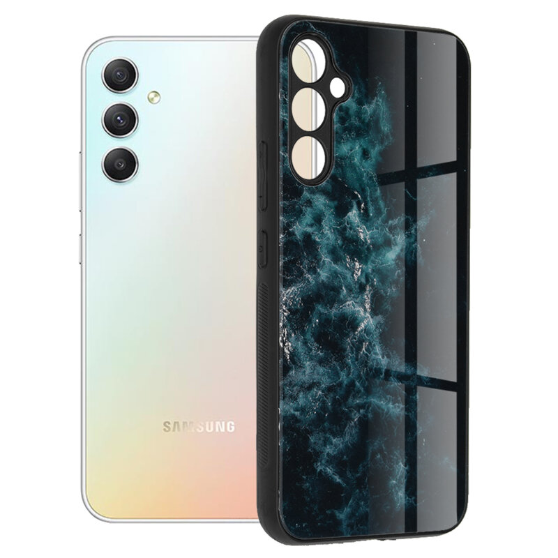 Husa Samsung Galaxy A34 5G Techsuit Glaze, Blue Nebula