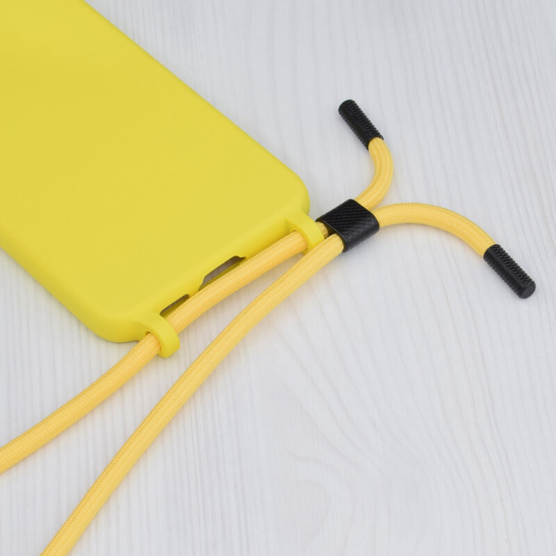 Husa cu snur Xiaomi Redmi Note 12 Pro 5G Techsuit Crossbody Lanyard, galben