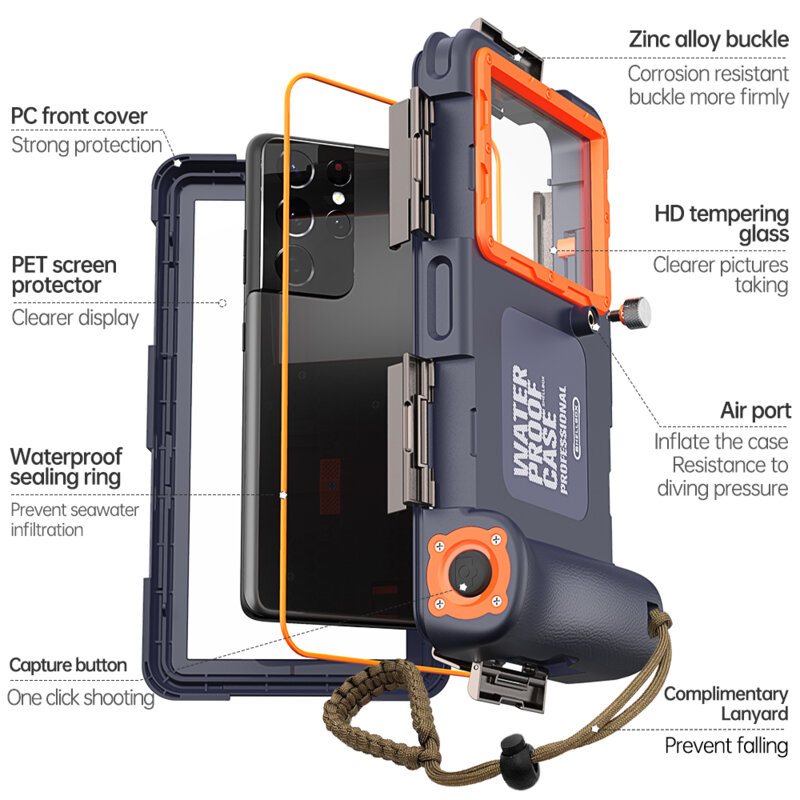 Carcasa subacvatica profesionala waterproof telefon ShellBox