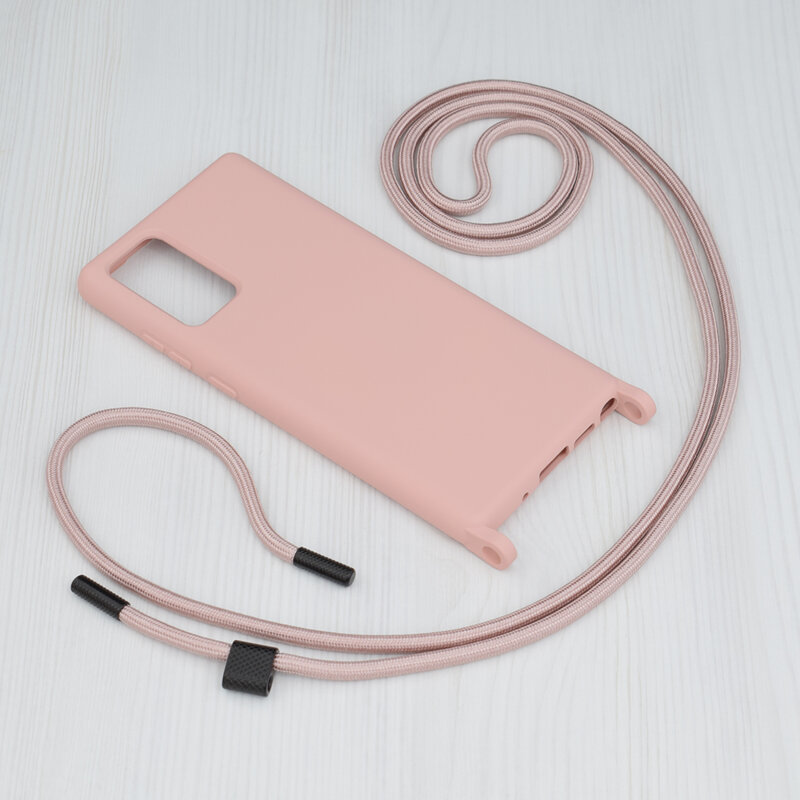 Husa cu snur Samsung Galaxy Note 20 5G Techsuit Crossbody Lanyard, galben