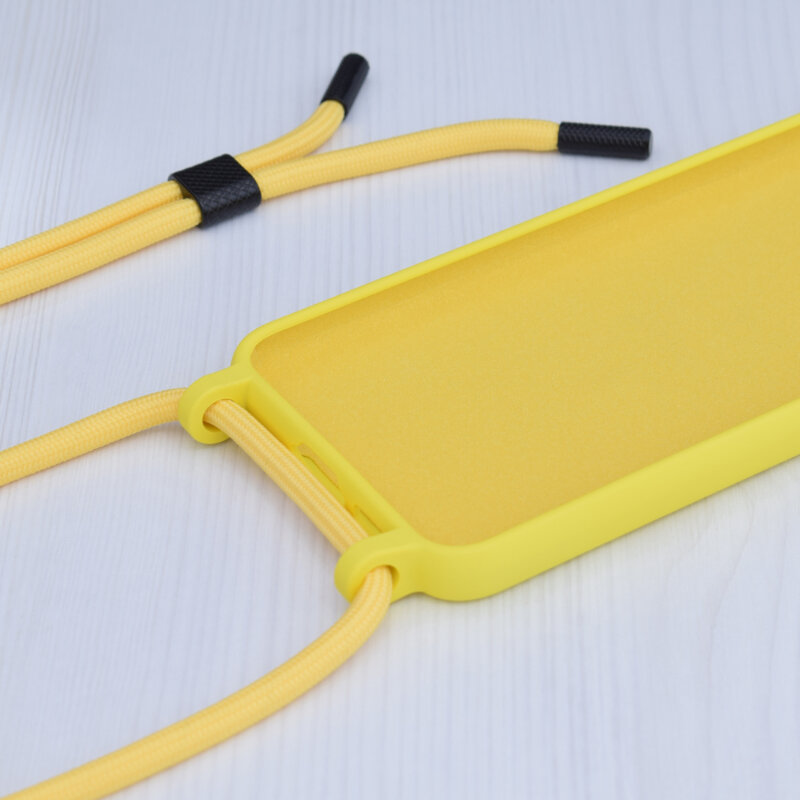 Husa cu snur iPhone 13 Pro Techsuit Crossbody Lanyard, galben